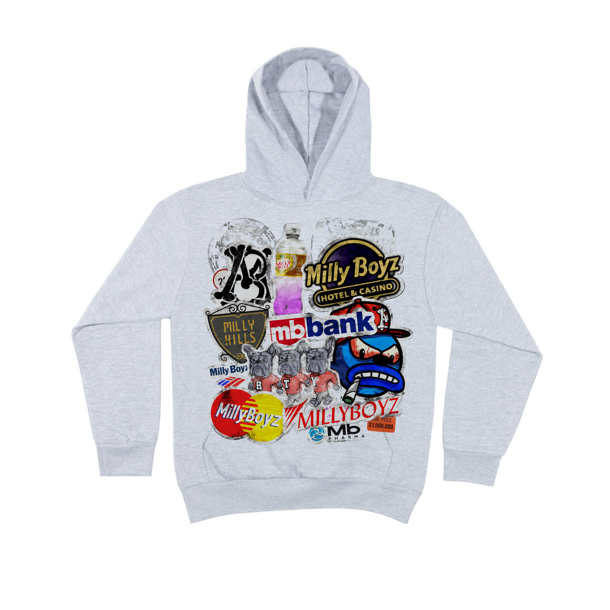 MB STICKERS (GREY HOODIE)
