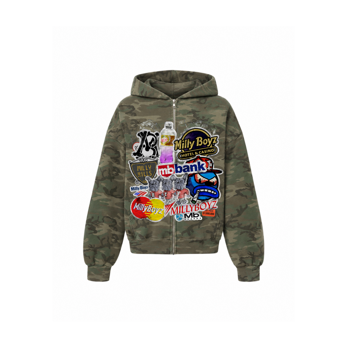 MB STICKERS (CAMO ZIP UP)